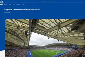 ewc-布莱顿官方致哀：与富勒姆赛后一位72岁球迷在现场离世
